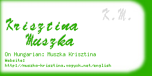 krisztina muszka business card